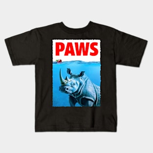 Wildlife Wonder Rhino PAWS, Tee Talk Triumph Extravaganza Kids T-Shirt